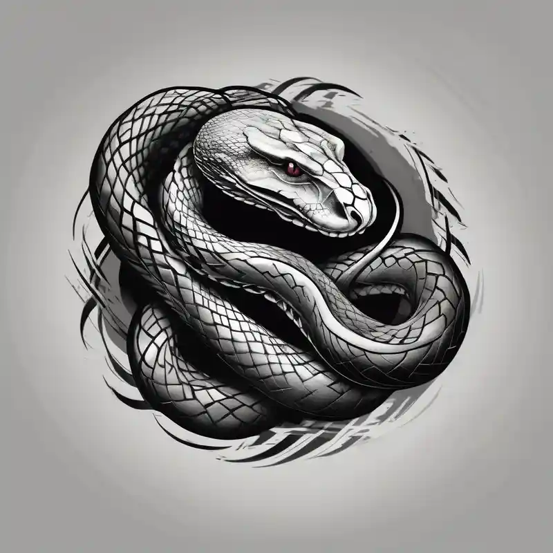 Dangerous Big Snake back Tattoo floral sleeve tattoo – Blanco y negro, Colores vivos